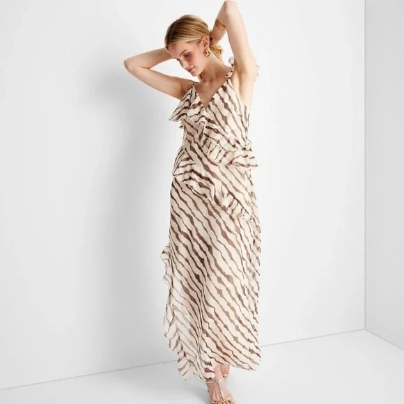 Women's Ruffle Ankle Length Dress - Future Collective™ with Jenee Naylor - Picture 4 of 8